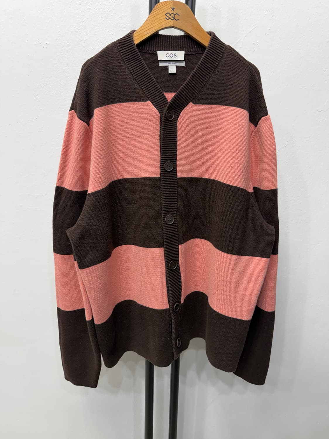 정품) COS 코스 남성 스트라이프 가디건 XL 상품이미지1