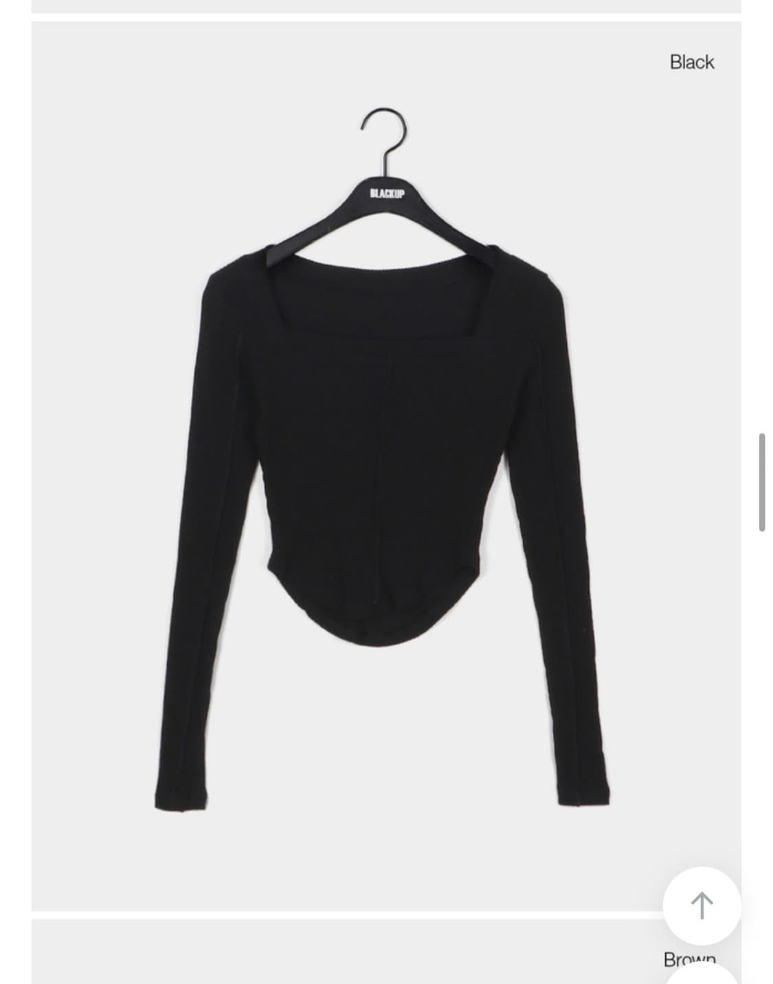 [새상품] 블랙업 스퀘어 긴팔티 블랙컬러 상품이미지5