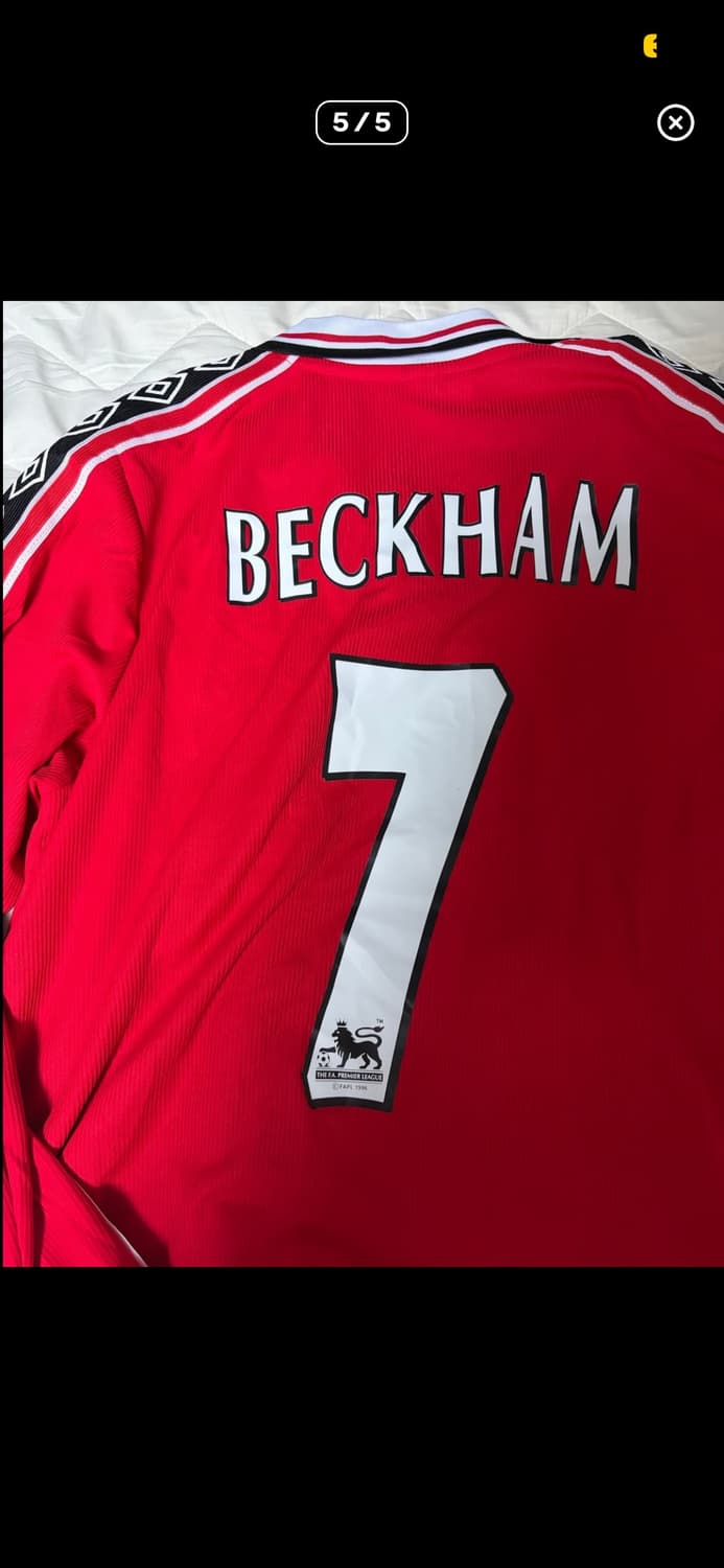 맨유 98-99 베컴 긴팔 유니폼 XL 상품이미지5