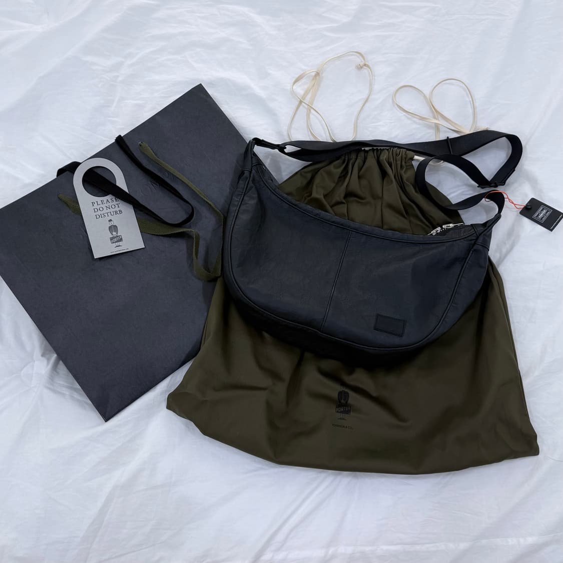 요시다 포터 프리스타일 다이니마 레더 숄더백 (블랙) 풀박스 상품이미지10