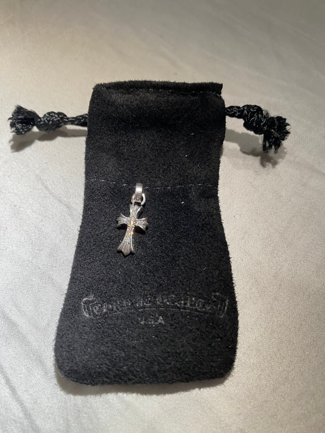 [OS] 크롬하츠 베이비펫 풀파베 다이아몬드 실버 펜던트 참 상품이미지1