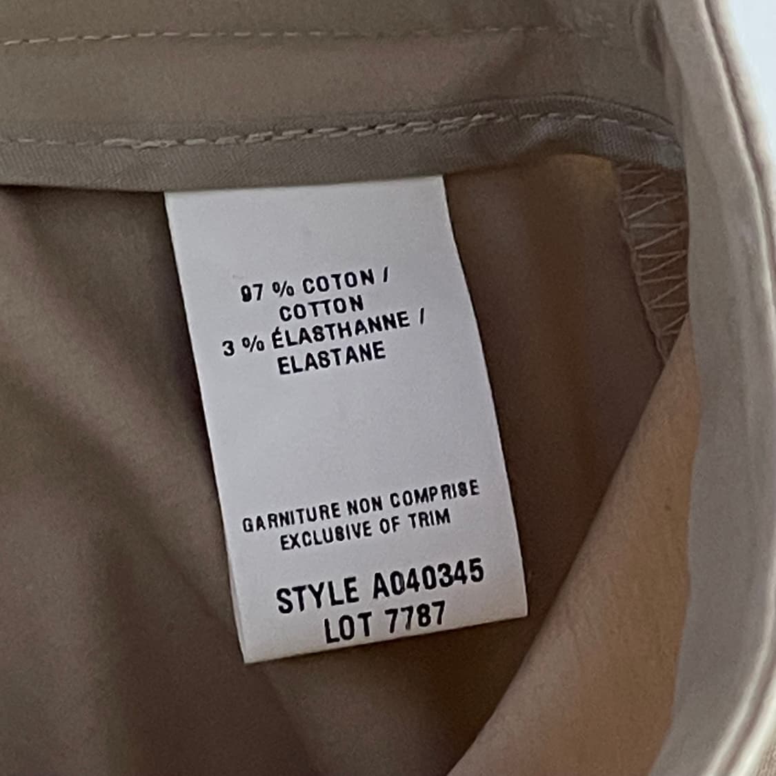 야콥 JACOB 면바지 26인치 (Made in CANADA) 상품이미지8