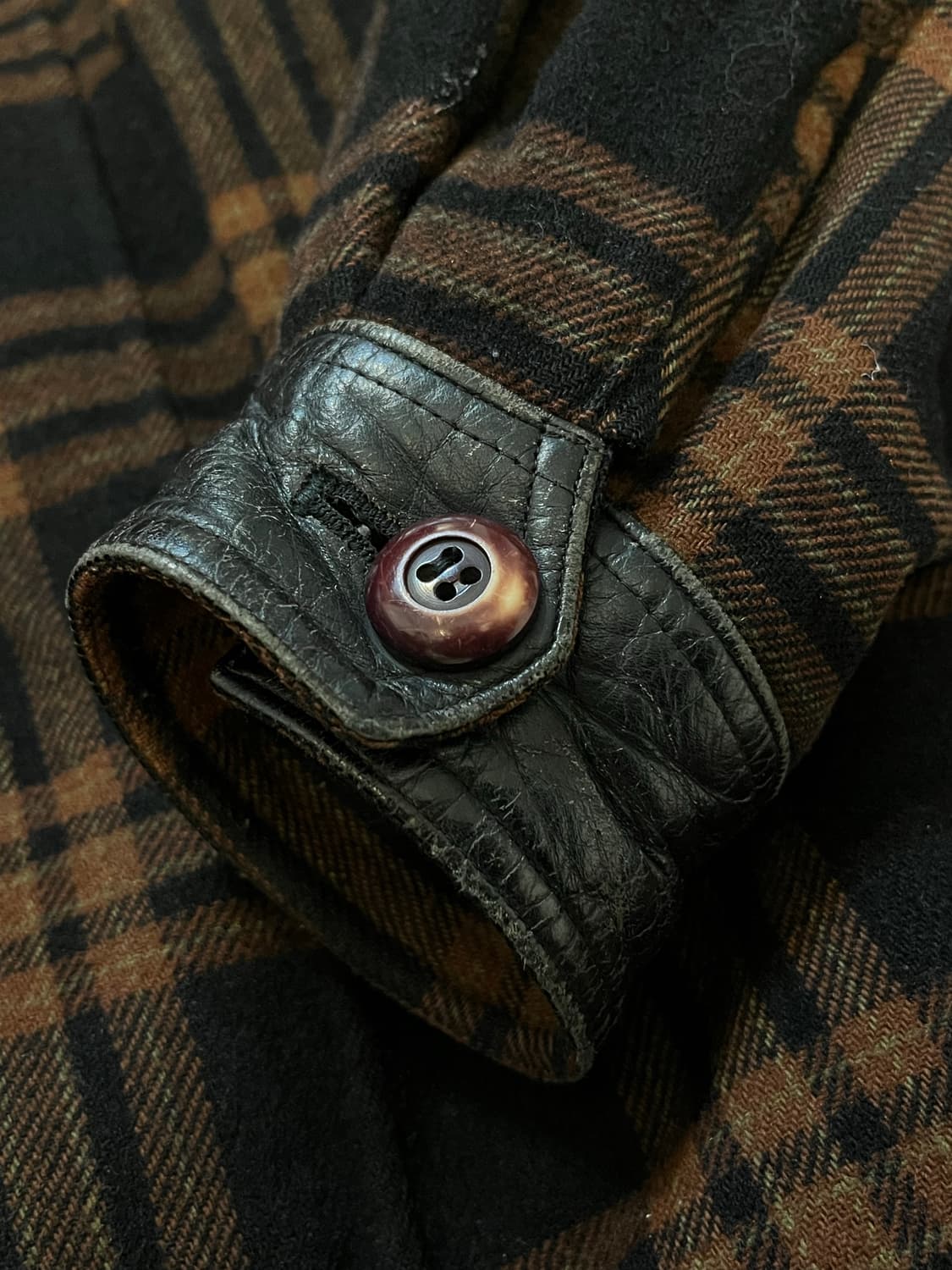 check leather jacket 상품이미지3