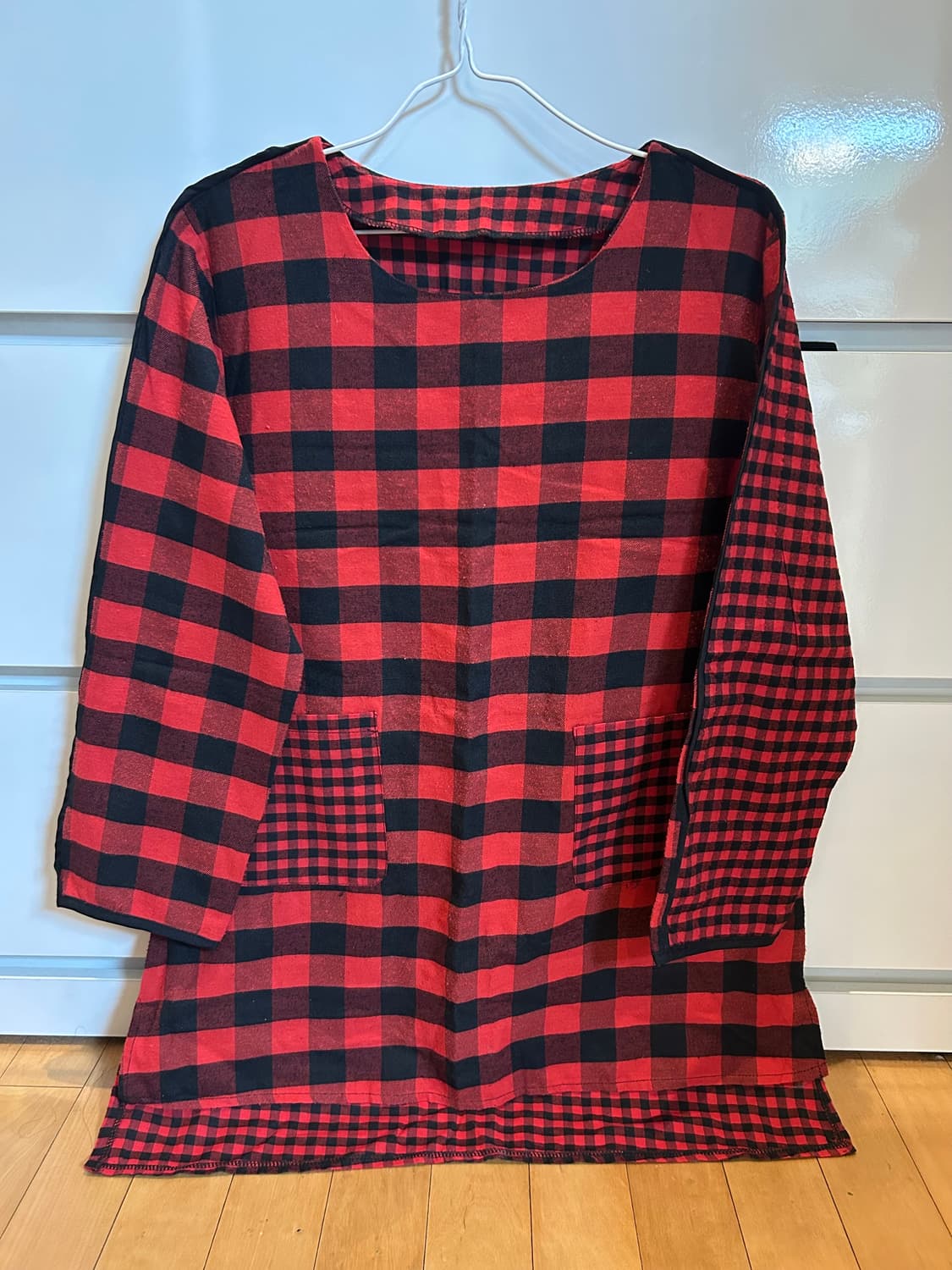 레드 꼼데맛 체크 롱슬리브 상품이미지2