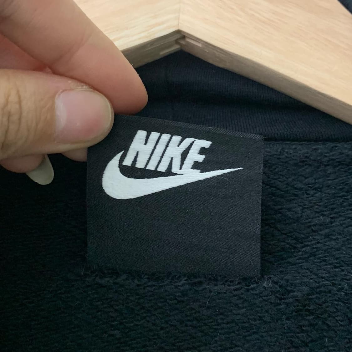 나이키 블랙 빅로고 프린팅 후드티 상품이미지4