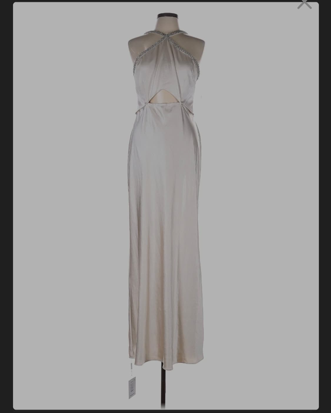 SELF PORTRAIT Champagne Satin maxi dress 상품이미지3