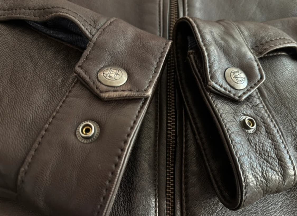 Massimo Dutti 마시모두띠 남성 브라운 양가죽 자켓 M 상품이미지3