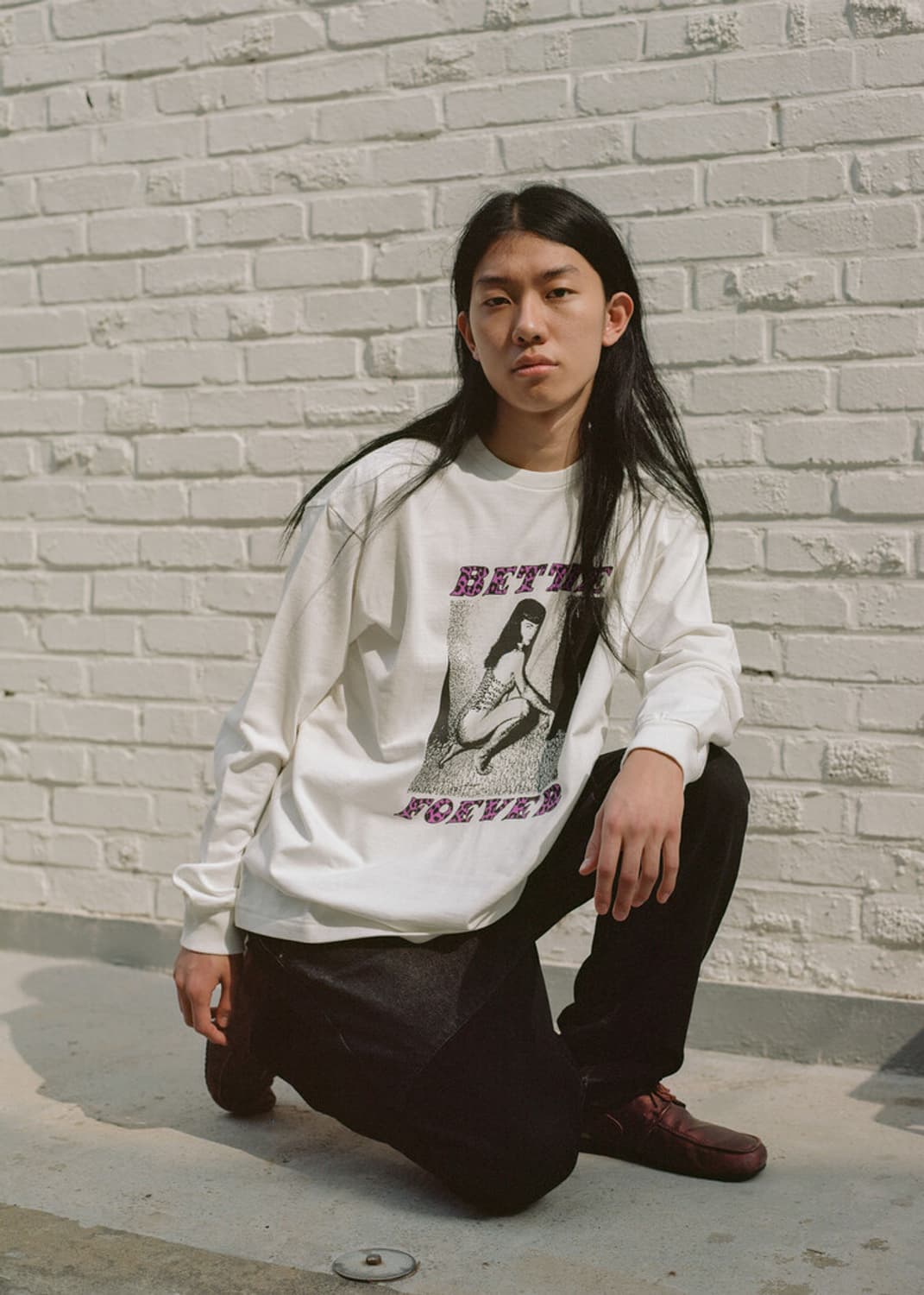 [M] 앤초비 Purple Lips 롱슬리브 긴팔 티셔츠 상품이미지1