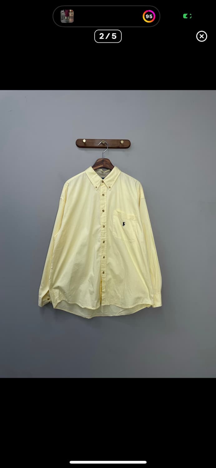 폴로랄프로렌 포니로고 옐로우 셔츠 A3543 상품이미지2