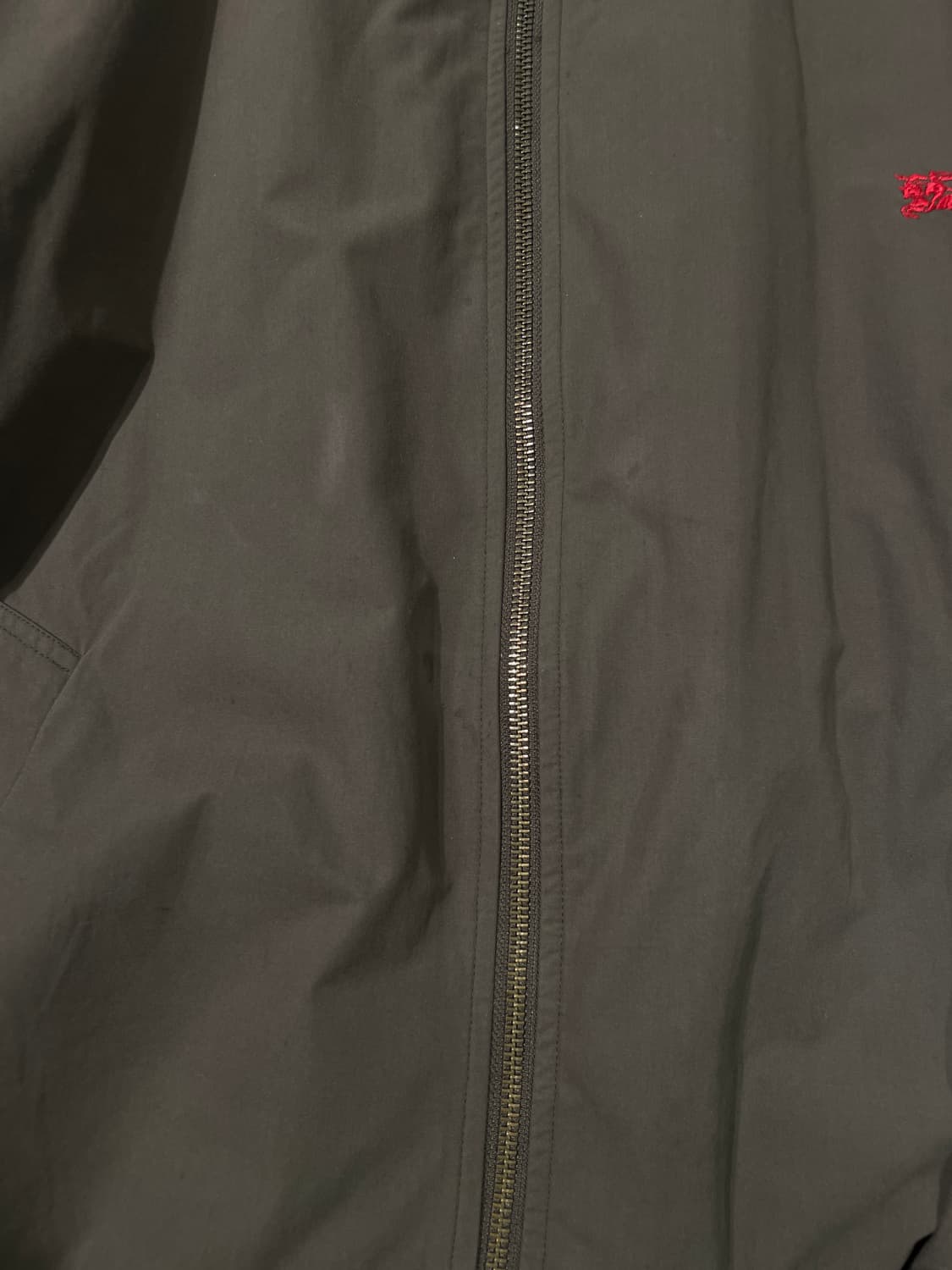 버버리 베이지 앤 카키 노바체크 기마로고 리버시블 블루종 상품이미지10