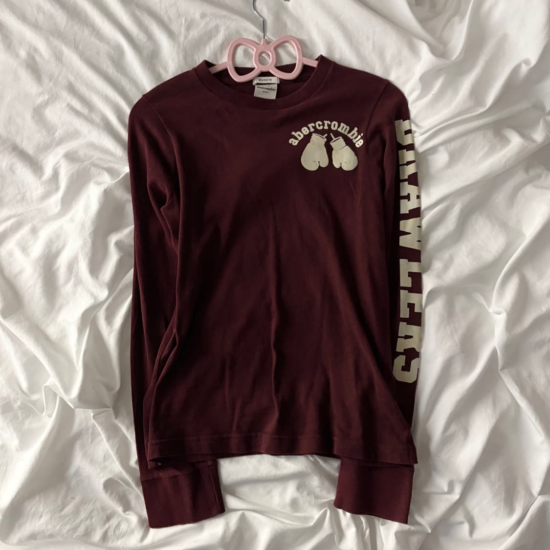 아베크롬비 버건디 롱슬리브 상품이미지2