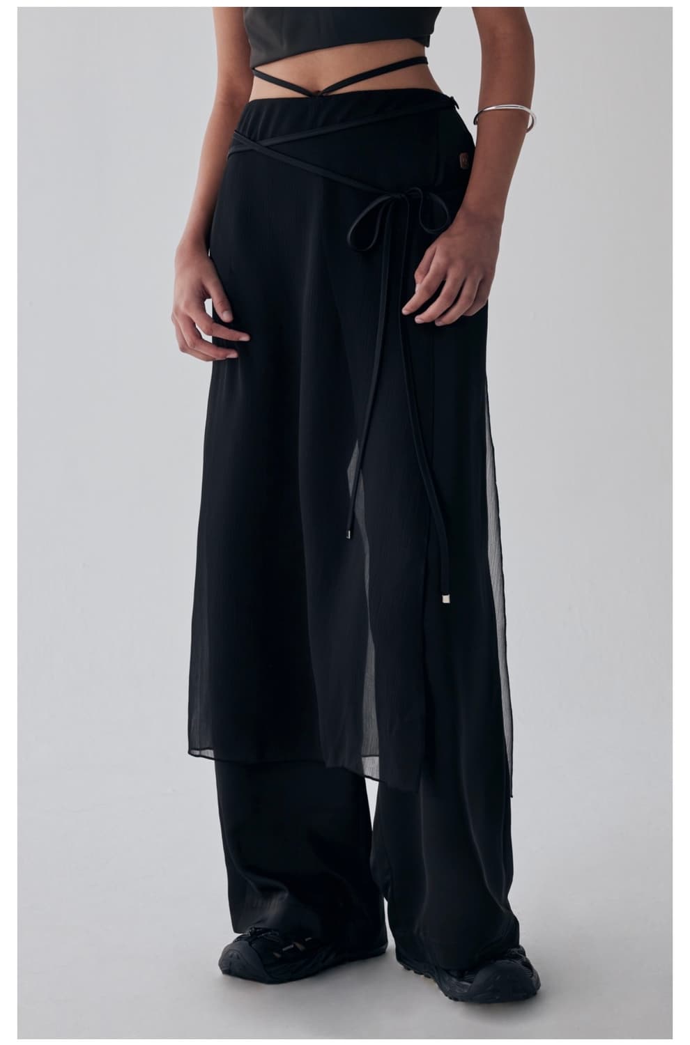 트리밍버드 See-Through Strap Wrap Pants 상품이미지1