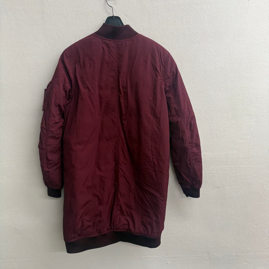 타미힐피거 버건디 롱 MA-1 여 자켓 xs 상품이미지4