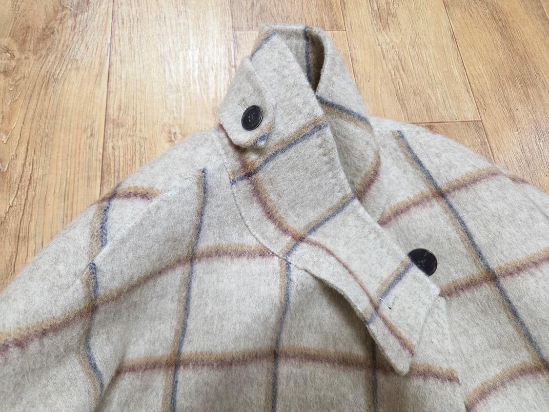 JJ지고트 JJ-RO 투웨이 카라 캐시울 체크코트 프리사이즈 상품이미지6