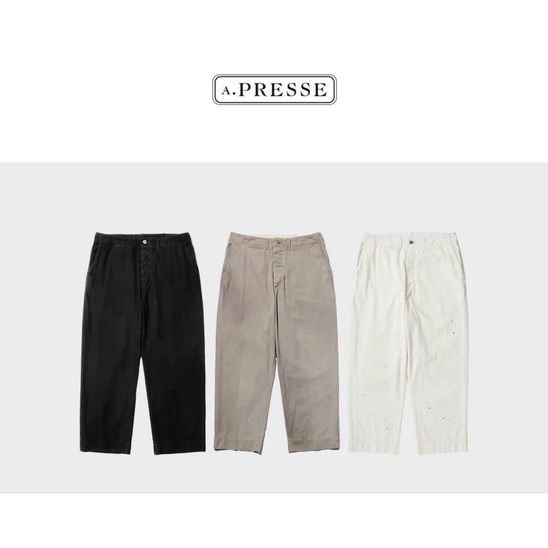 아프레쎄 26ss 빈티지 치노 블랙 (3) 상품이미지1