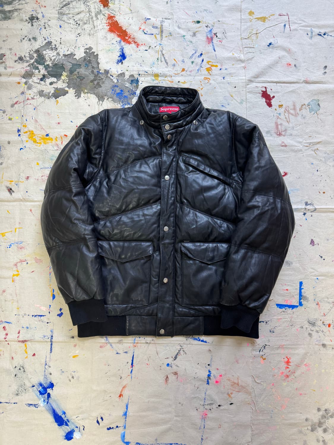 Fw07 슈프림 레더 다운 자켓 상품이미지2