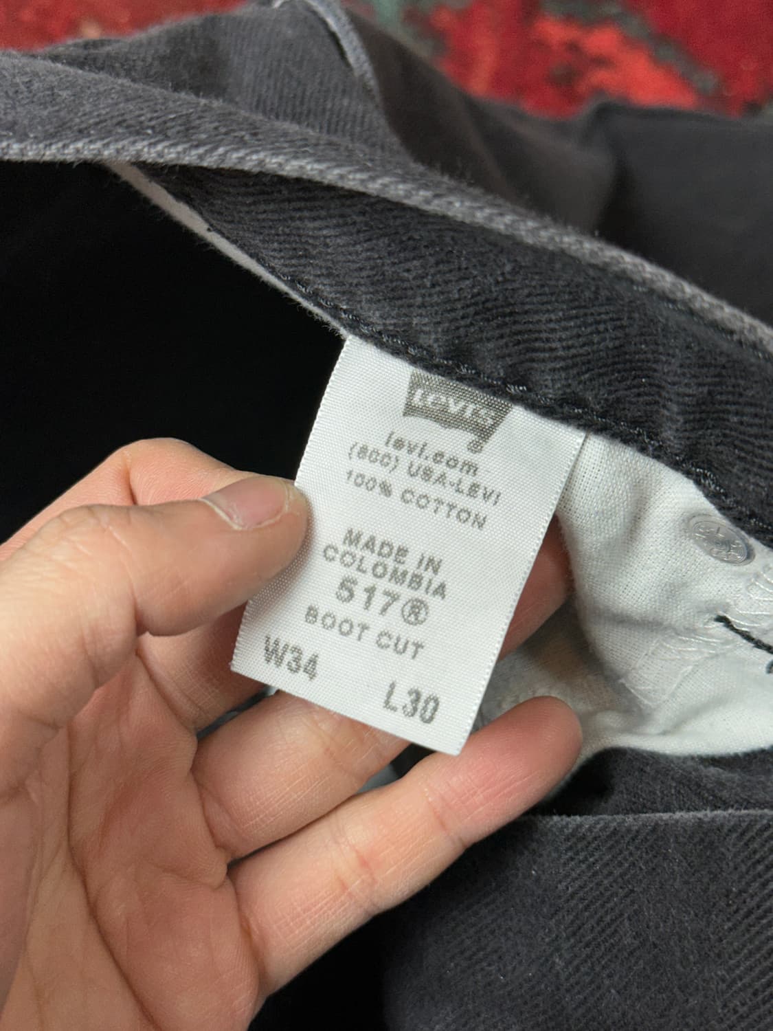 00's 리바이스 517 블랙 부츠컷 플레어진 상품이미지9