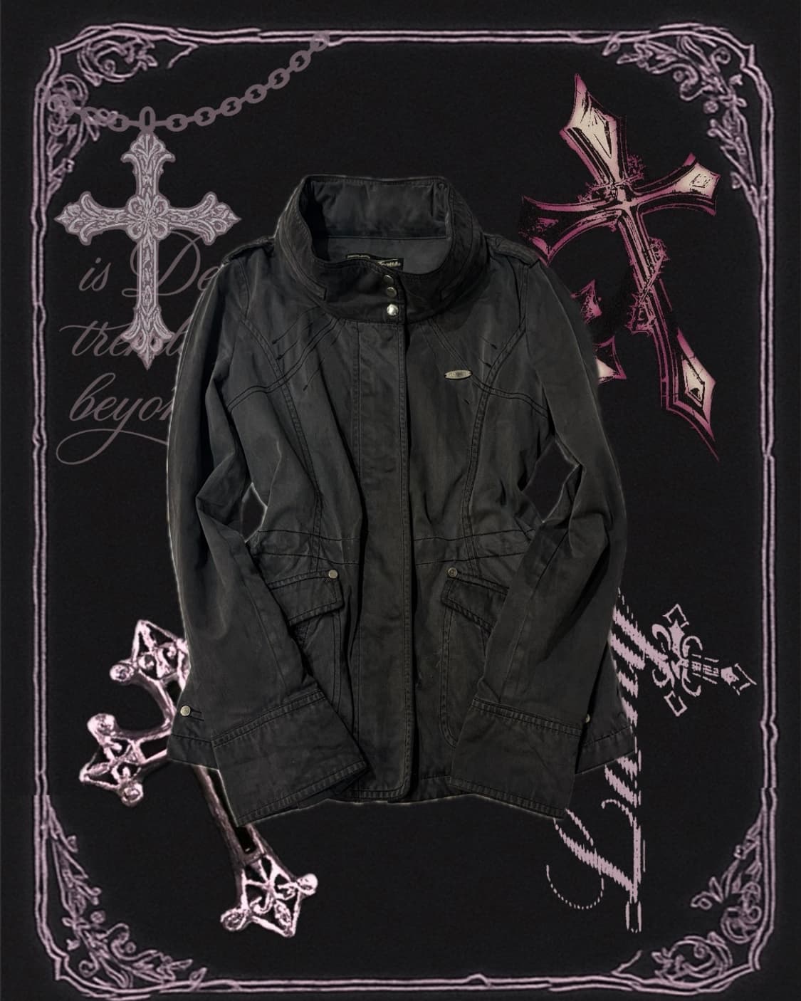 guess shirring back embroidery jacket 상품이미지5