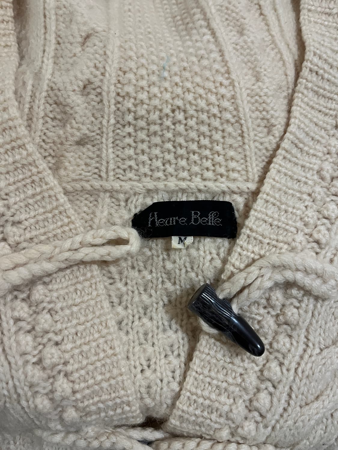 JPN 울 후드 떡볶이 단추 가디건 상품이미지3