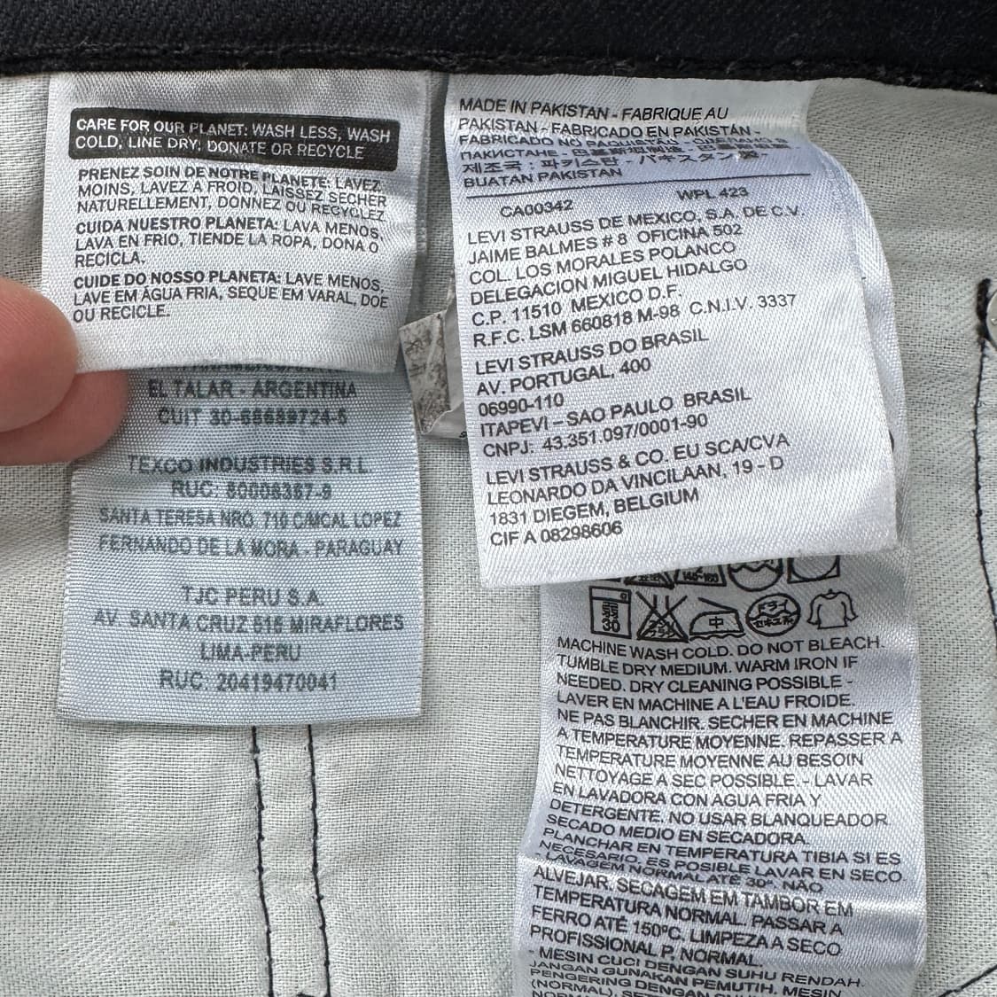 리바이스 흑청 505 스케이터 와이드 데님팬츠 상품이미지8