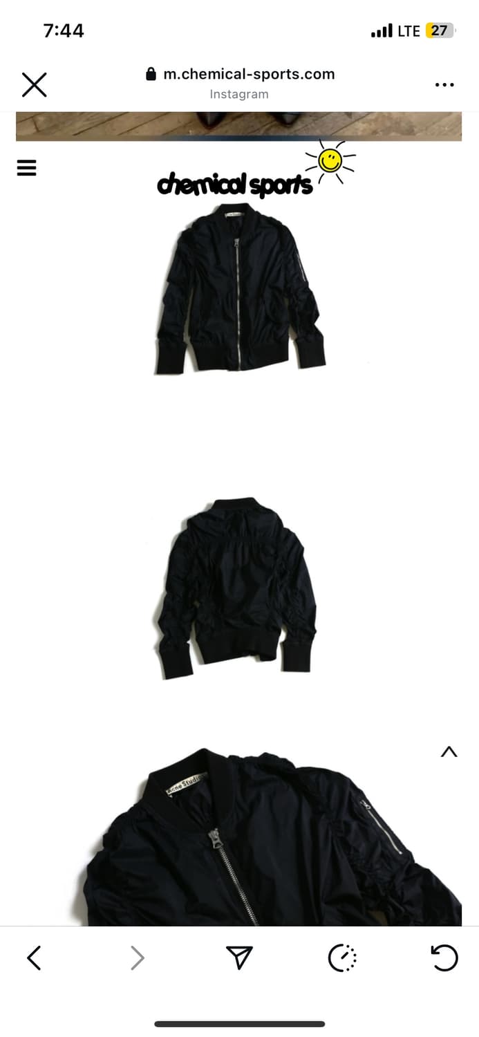 아크네스튜디오 봄버 자켓 네이비 S~M (케미컬스포츠) 상품이미지3