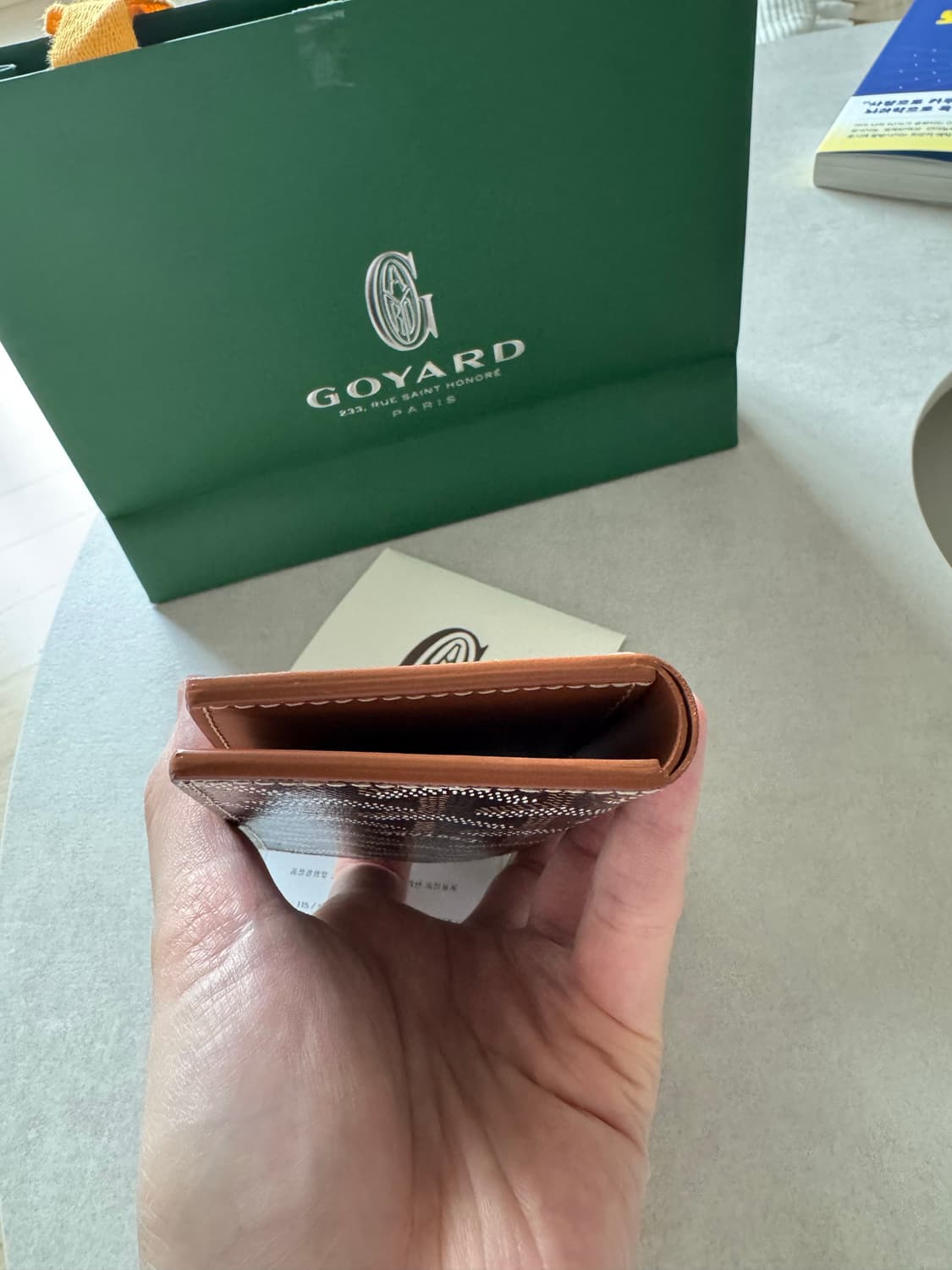 (새제품)고야드 생피에르 블랙탄 카드지갑 상품이미지6