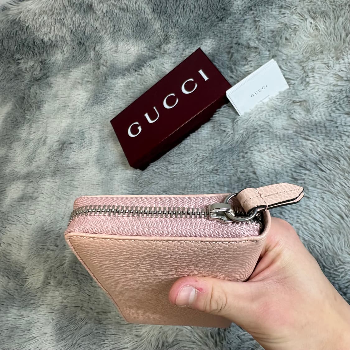 구찌 마몽 지퍼 장지갑 핑크 새상품 상품이미지3