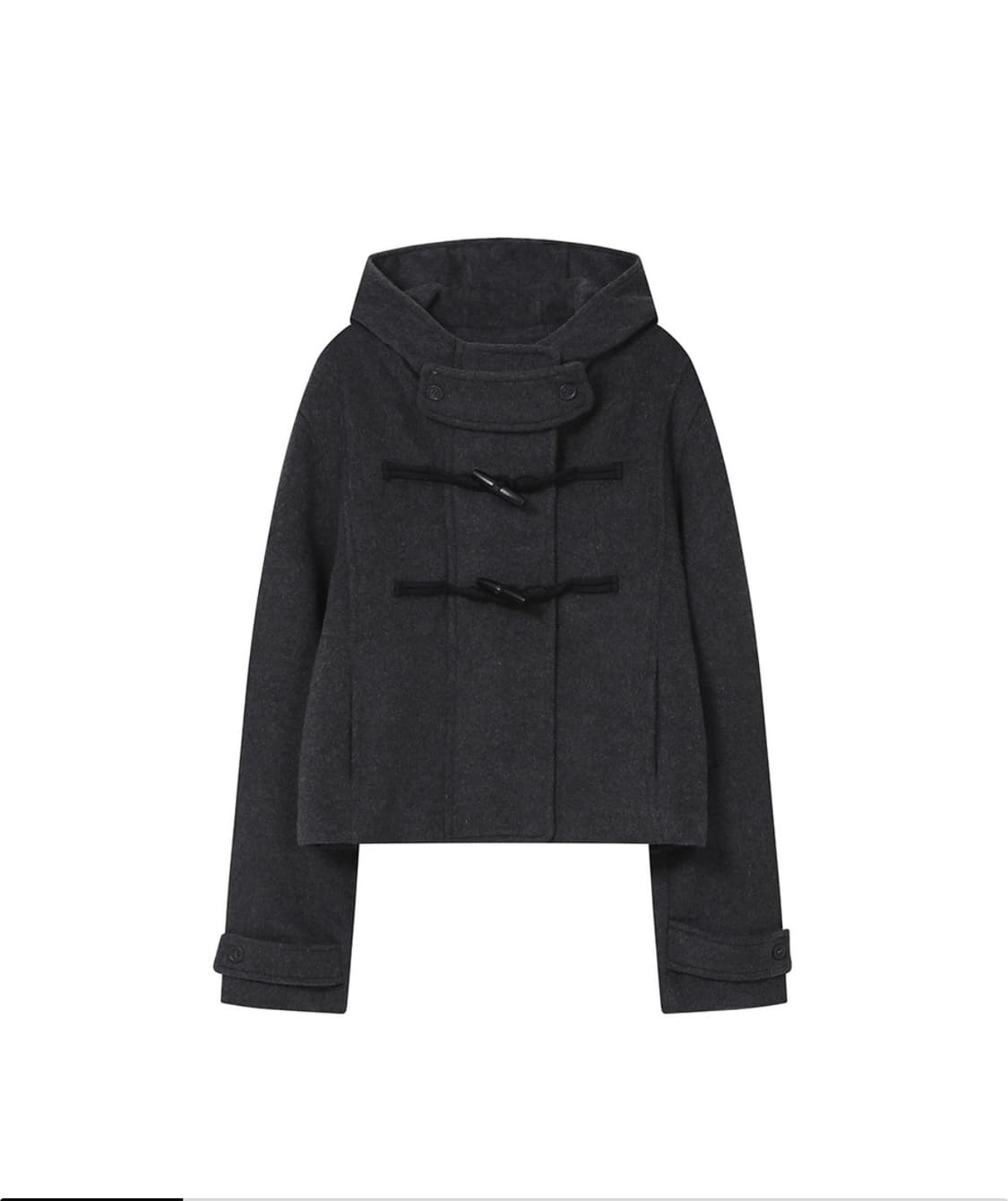 미세키서울 더블 후드 코트 차콜 상품이미지1