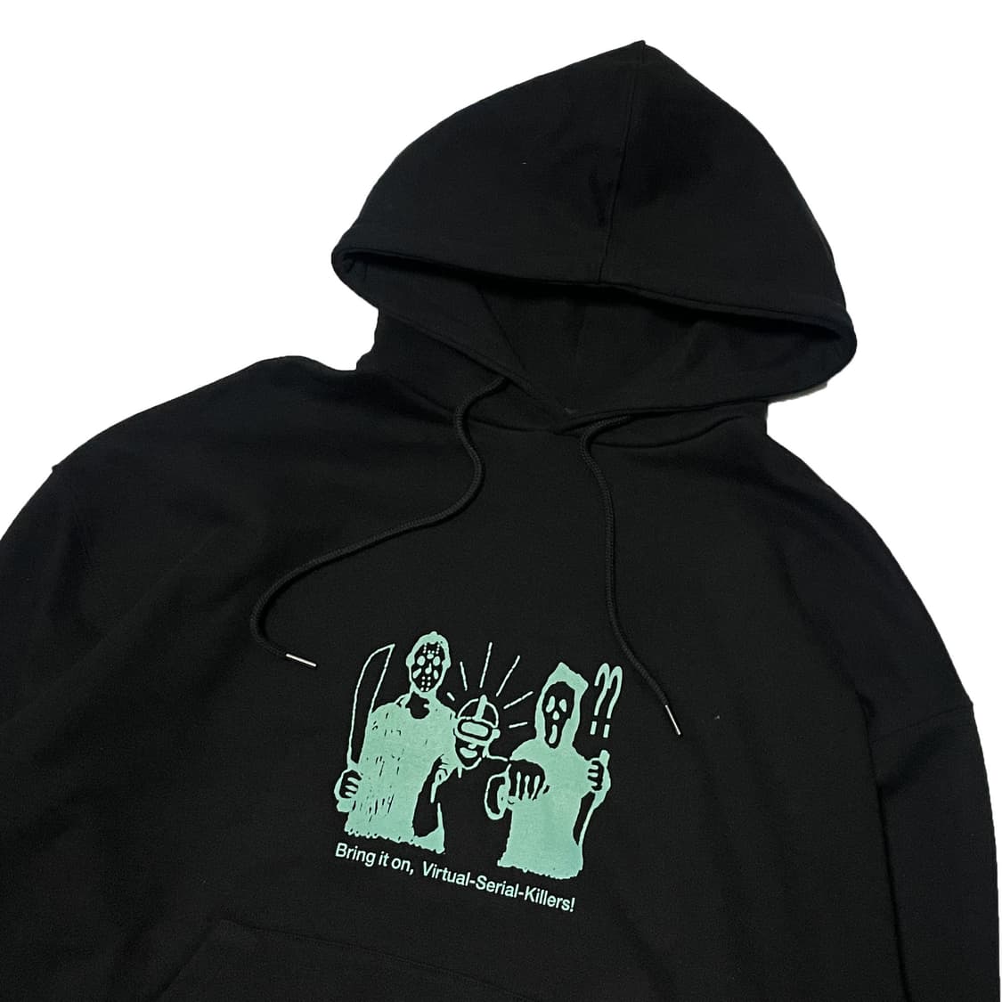 매스노운 시리얼킬러 블랙 후드티 상품이미지3