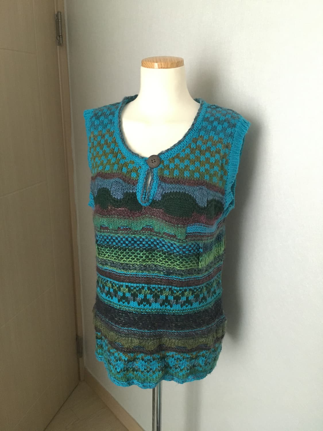 일본빈티지 하구미 스즈코 모리걸 히피 청록 아오이유우 레이어드 코디세트 상품이미지7