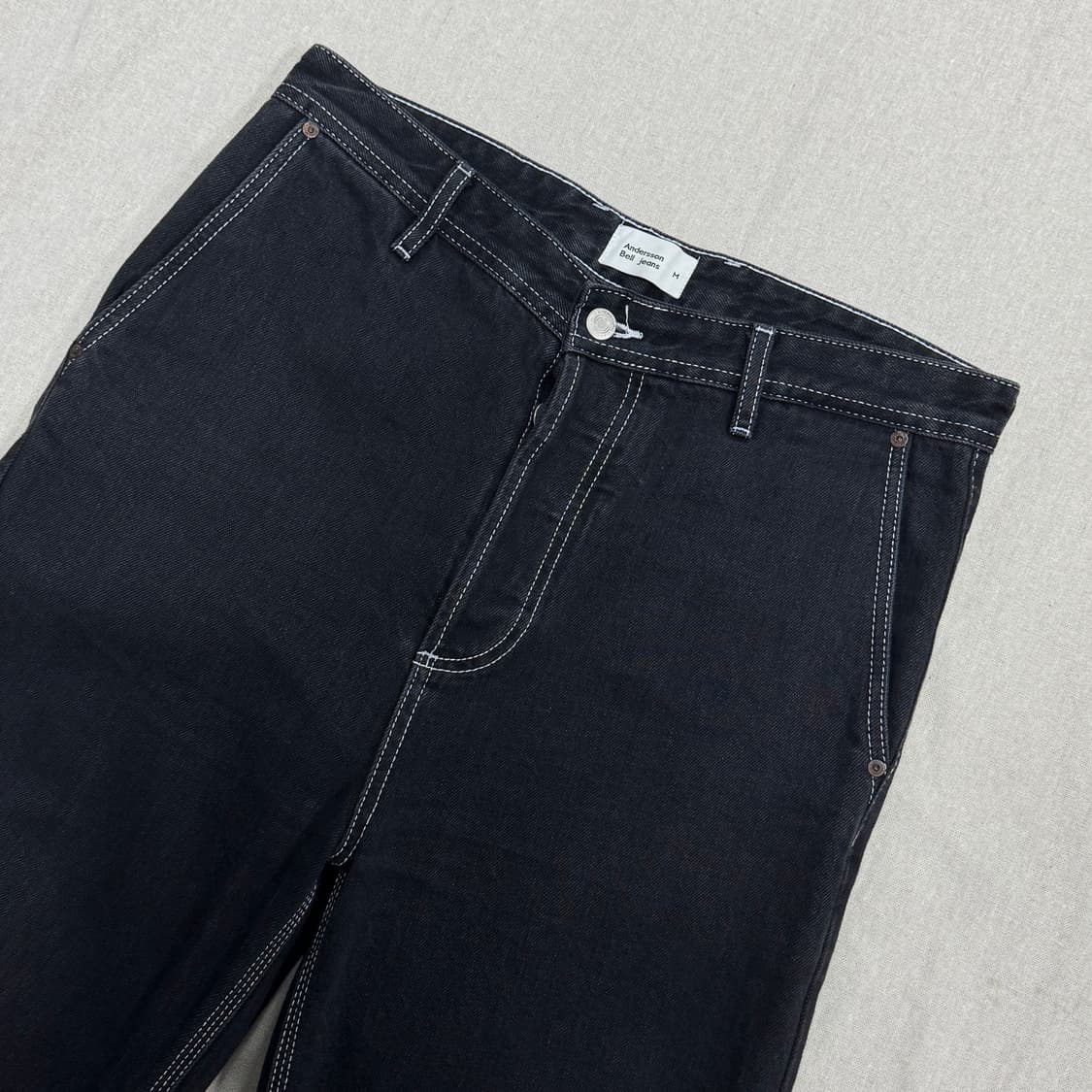 앤더슨벨 스티치 흑청 데님팬츠 M 상품이미지2