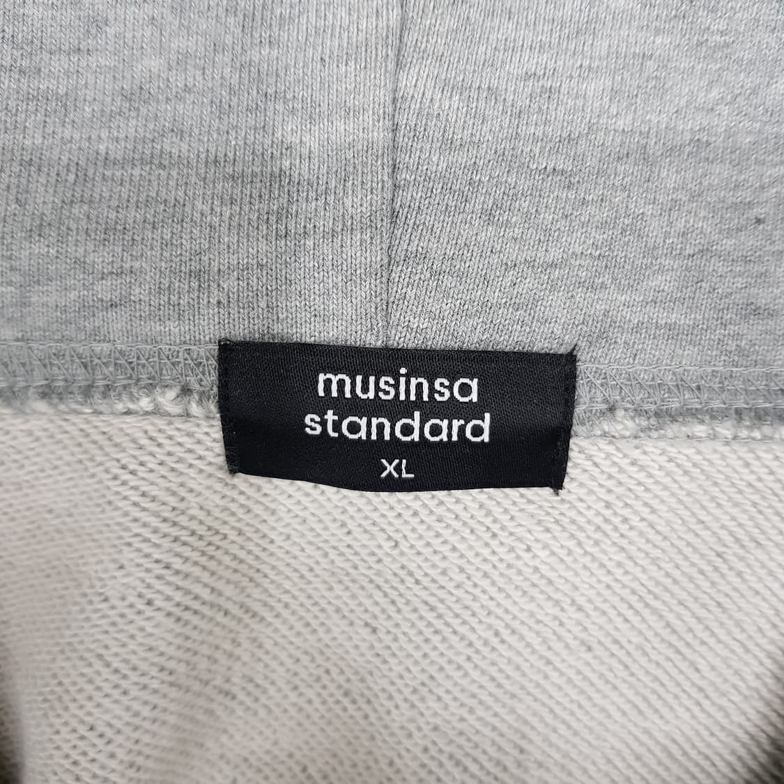 무신사스탠다드 그레이 무지 후드티 XL 상품이미지3