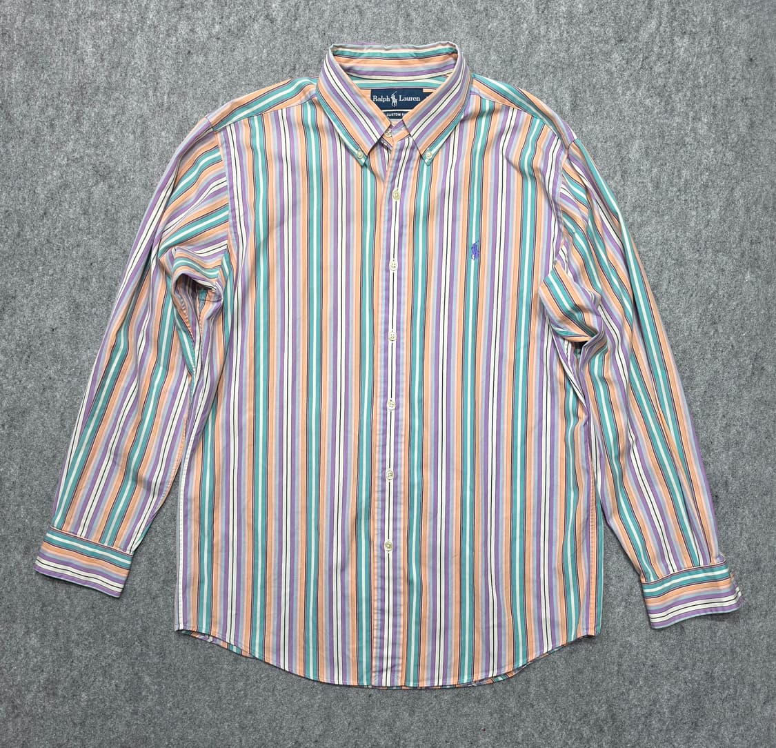 폴로 랄프로렌 스트라이프 멀티컬러 커스텀핏 셔츠 L 상품이미지1
