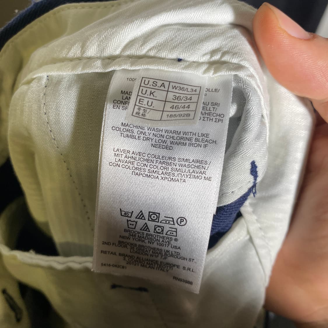 36인치)브룩스브라더스 면바지 치노팬츠 상품이미지8