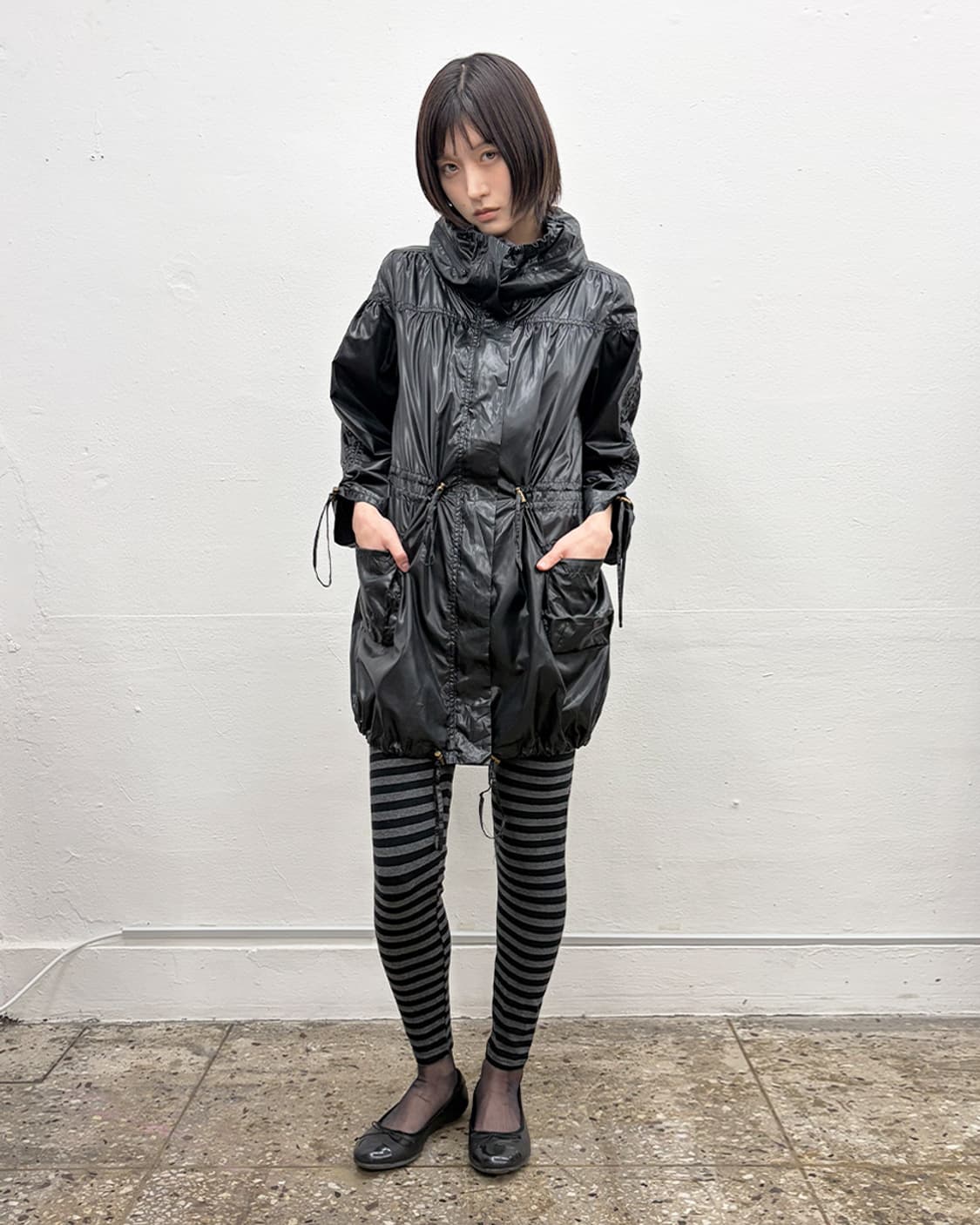 빈티지 셔링 레인코트 상품이미지6