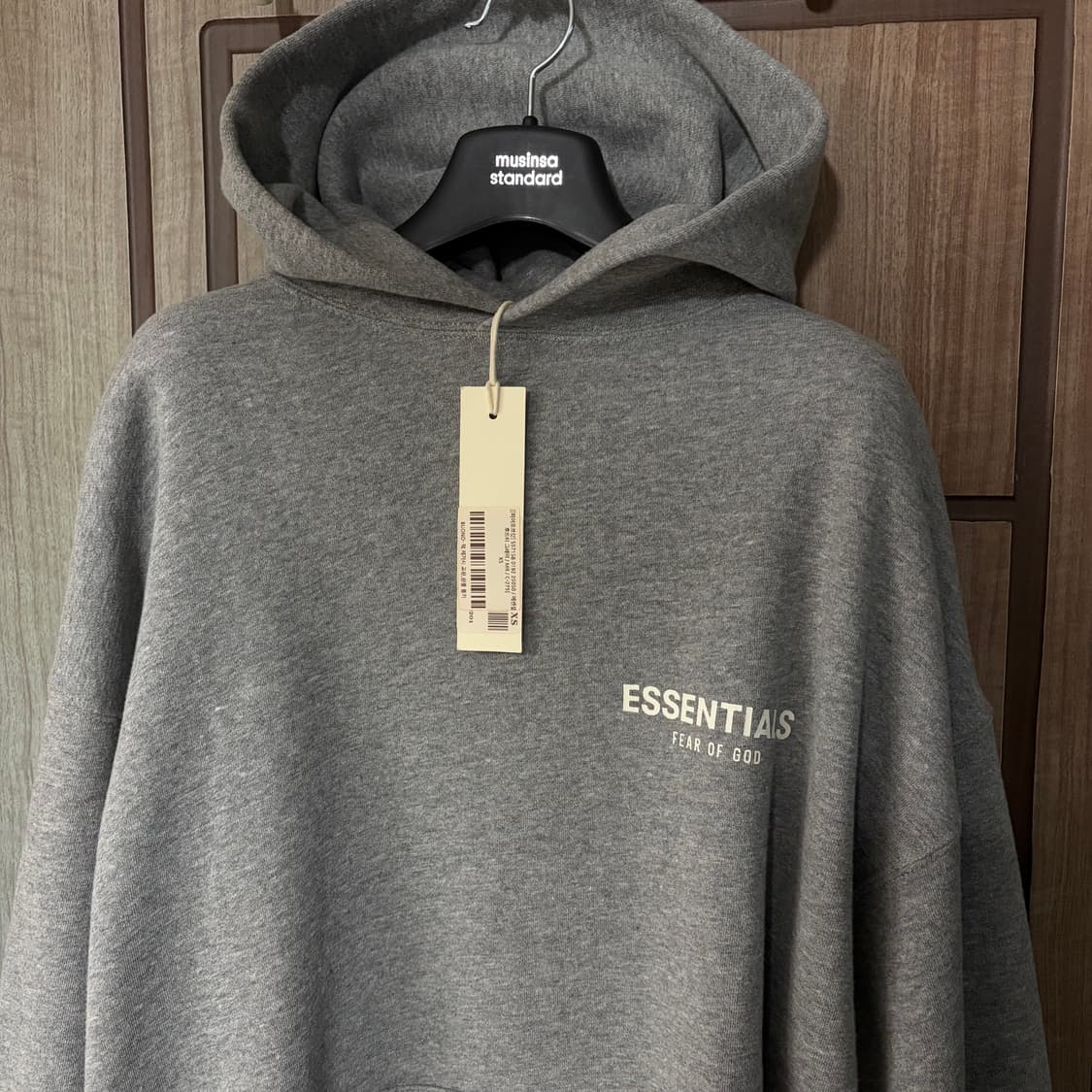새상품(XS)피어오브갓 피오갓 에센셜 후드티 그레이 상품이미지1