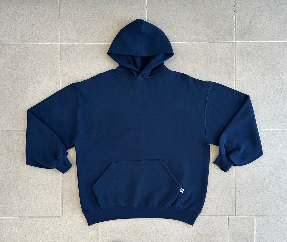 90s 빈티지 러셀 후드 네이비 XL USA 상품이미지1