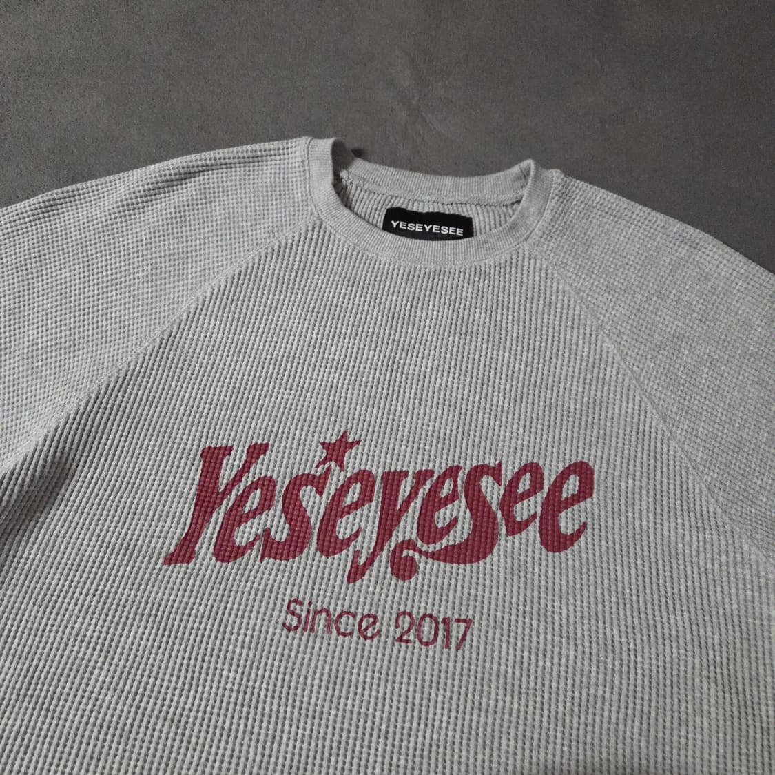 예스아이씨 오버핏 와플 반팔 티셔츠 L 상품이미지1