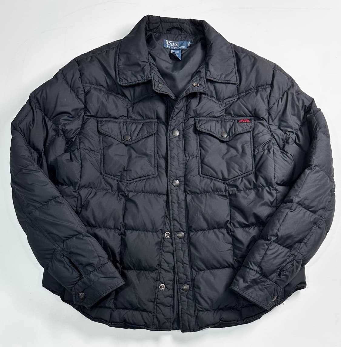 폴로 랄프로렌 블랙 퀼팅 다운 셔츠 상품이미지1