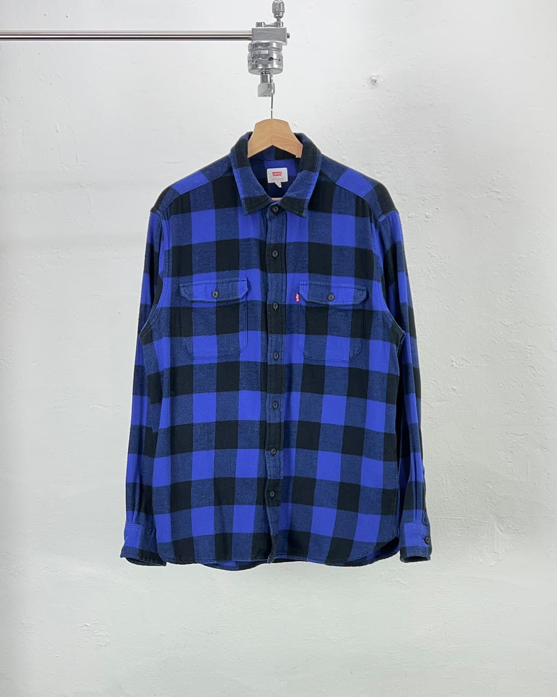 리바이스 블루 버팔로 체크 클래식 플랩 포켓 워크 플란넬 셔츠 자켓 상품이미지1