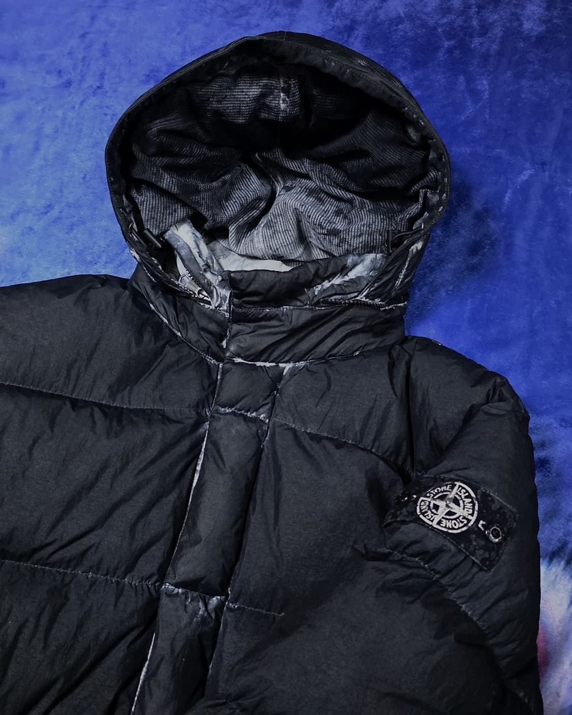[M] 슈프림 스톤아일랜드 크링클랩스 다운 블랙 상품이미지2