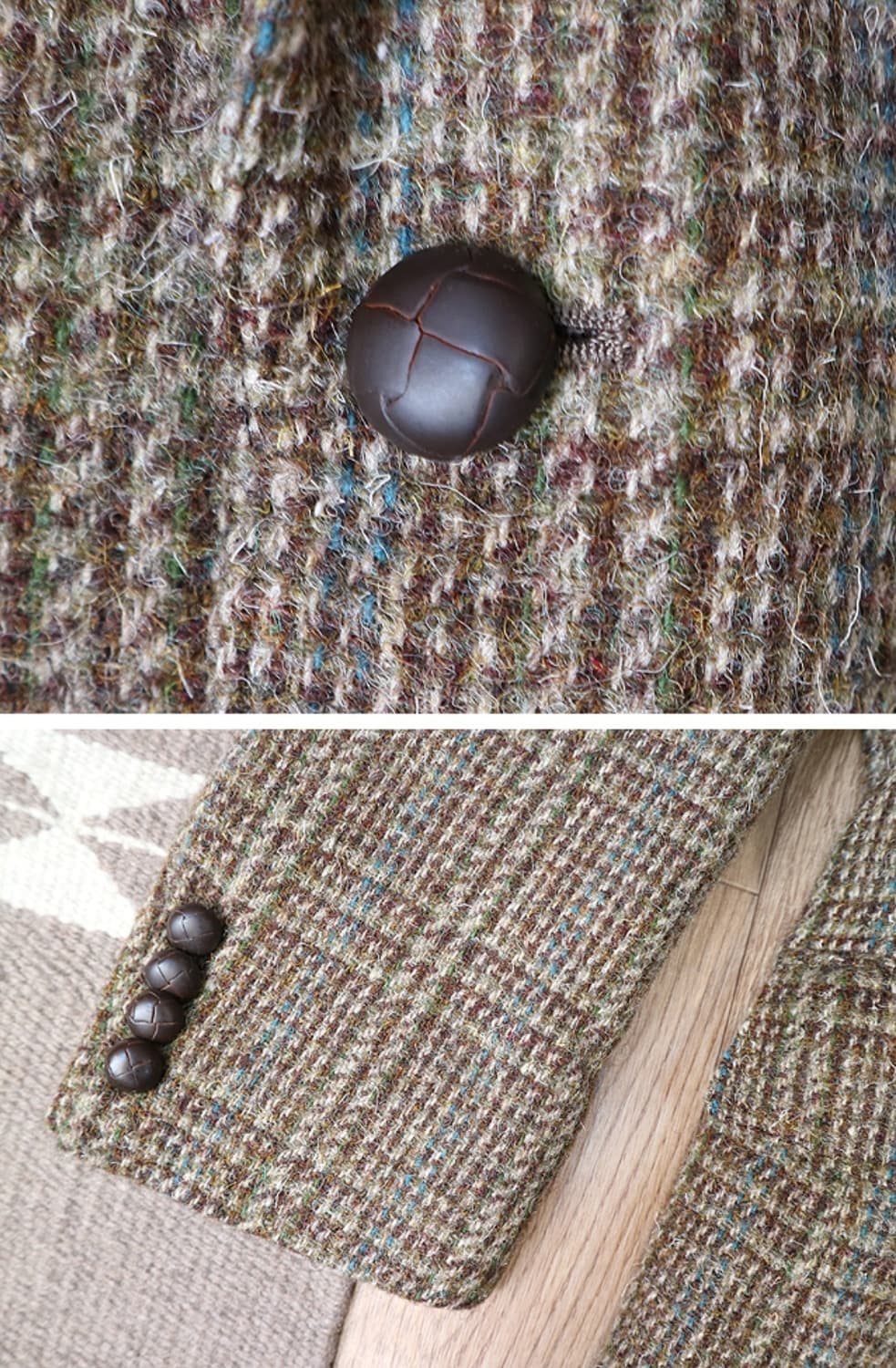 

일본판 Harris tweed 해리스 트위드 빈티지 2버튼 블레이저  상품이미지4