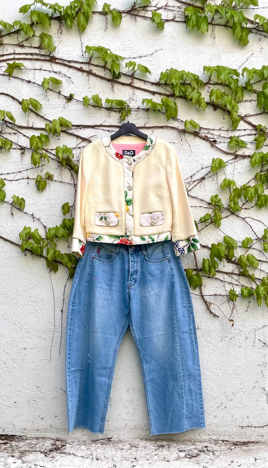 D&G 플로럴 트리밍 코튼 트위드 자켓 (Made in Italy) 상품이미지8