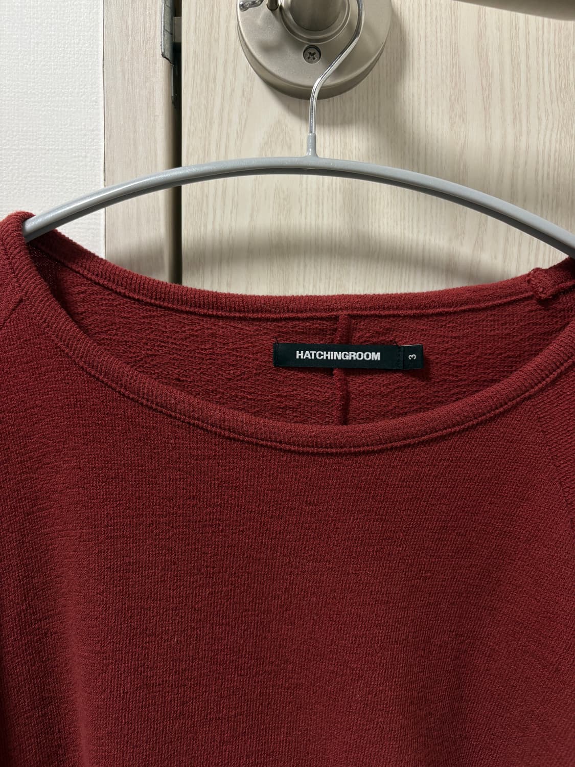 해칭룸 Incision Tee 다크 레드 M 상품이미지6