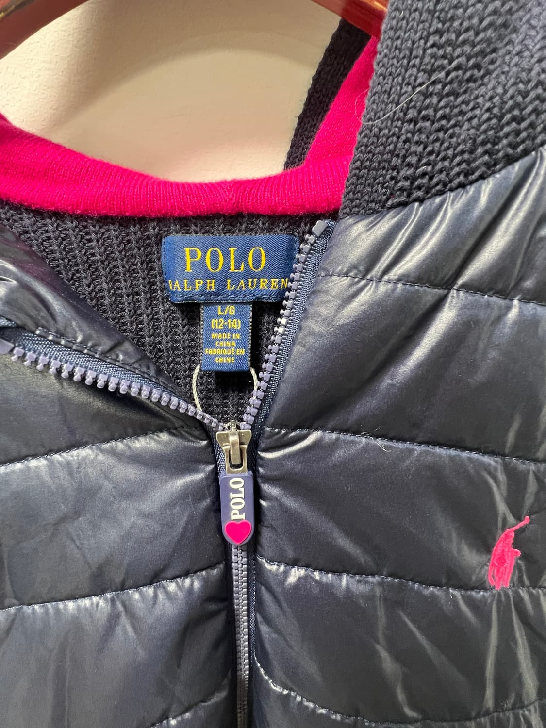 폴로 니트패딩 집업 상품이미지3