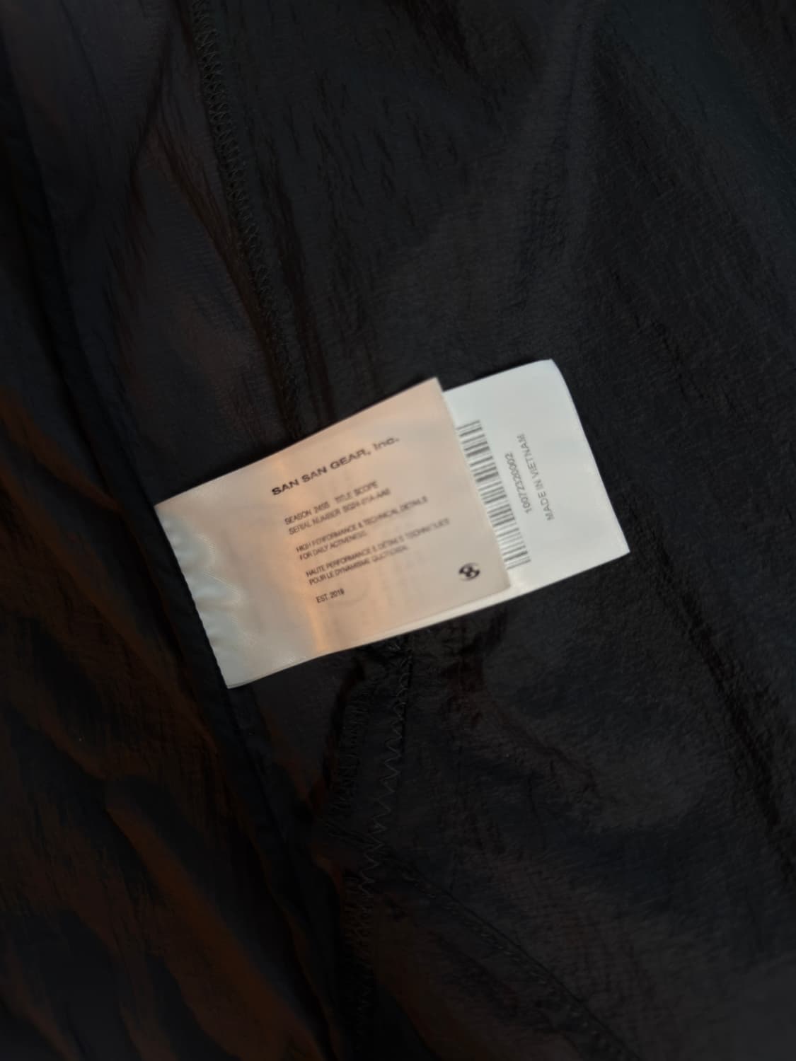 산산기어 바람막이 24ss 2size 상품이미지7