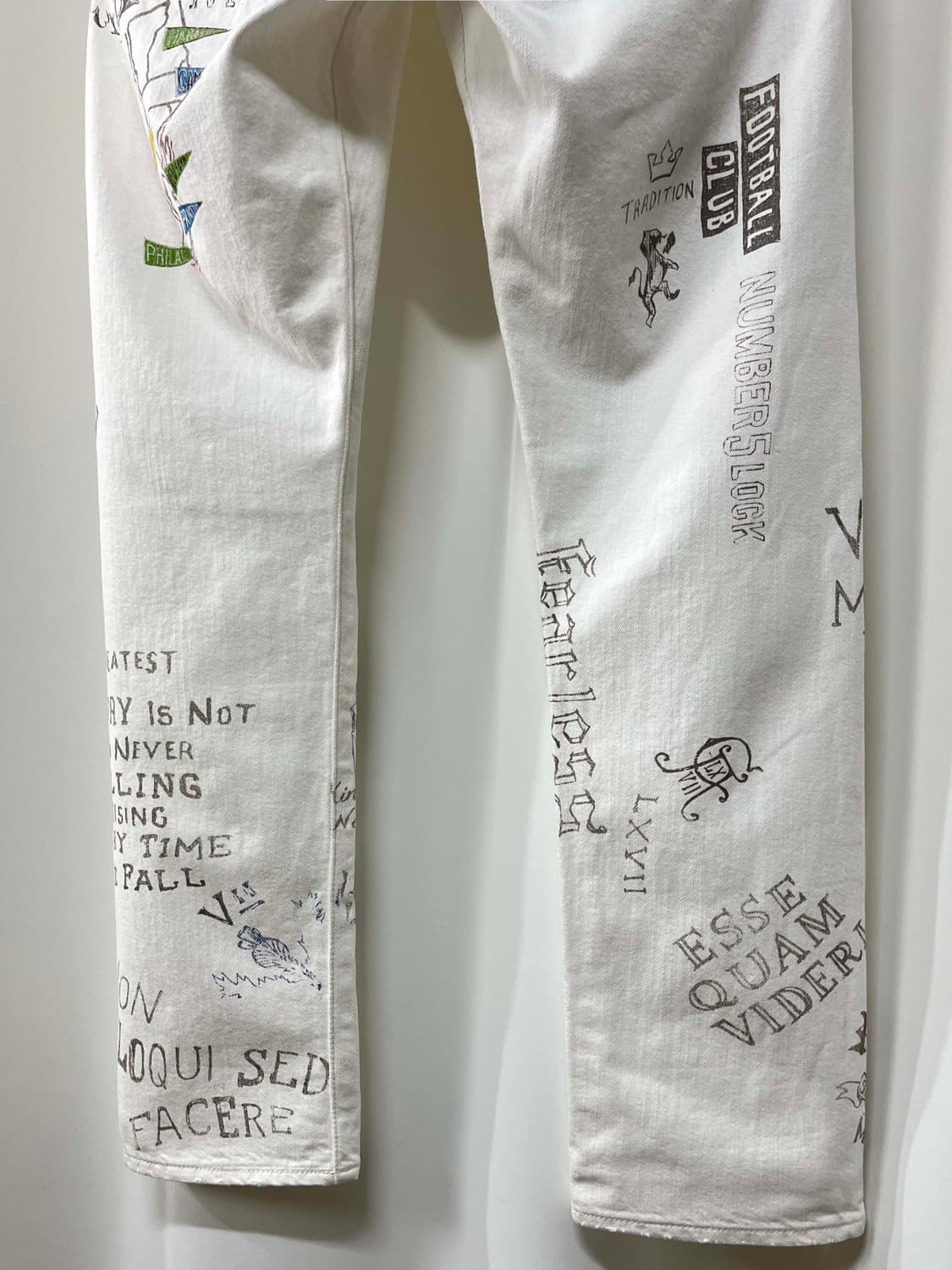 폴로 랄프로렌 그래피티 설리반 화이트 데님 팬츠 신품 상품이미지9