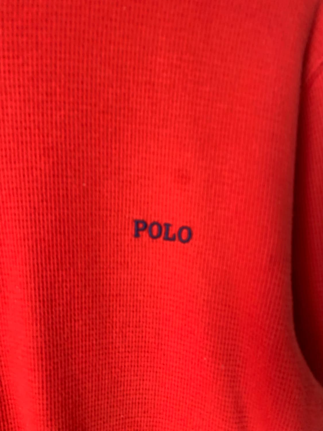 폴로 랄프로렌 자수로고 레드 와플 니트  상품이미지3