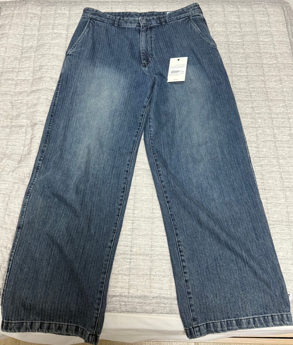 [L] 이얼즈어고 Mid Straight Stripe Denim Pant 상품이미지2