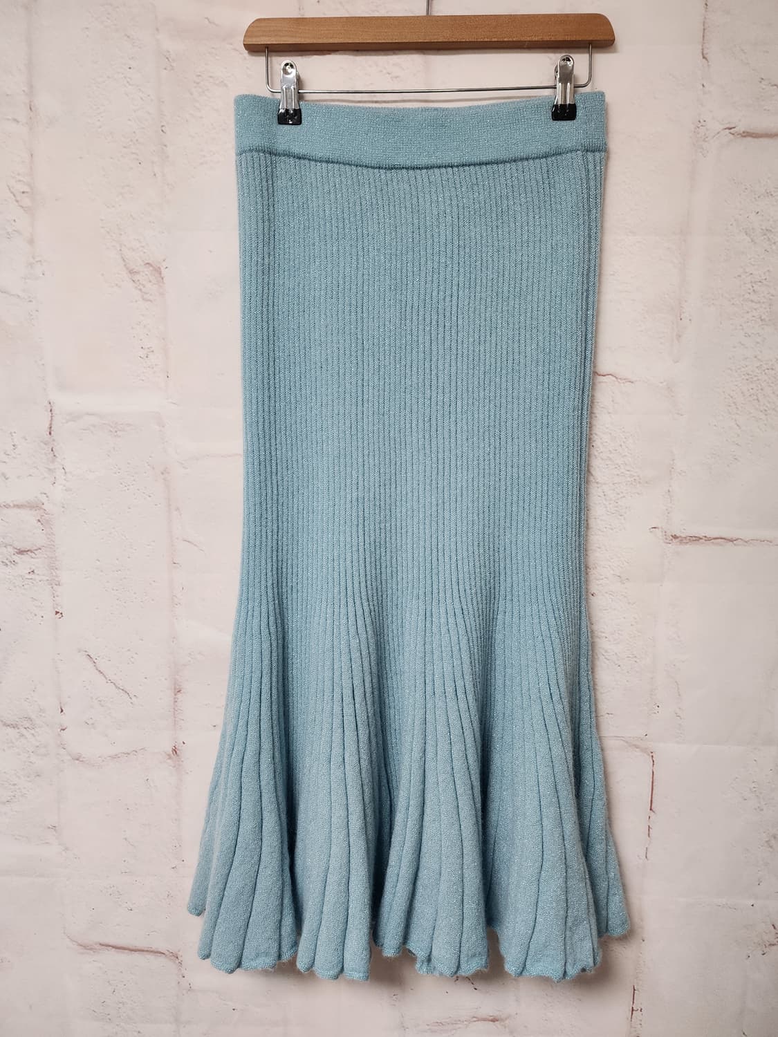 랑방 모헤어 골지 롱 스커트 상품이미지2